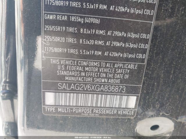 2016 LAND ROVER LR4 SALAG2V6XGA836873 Photo 8