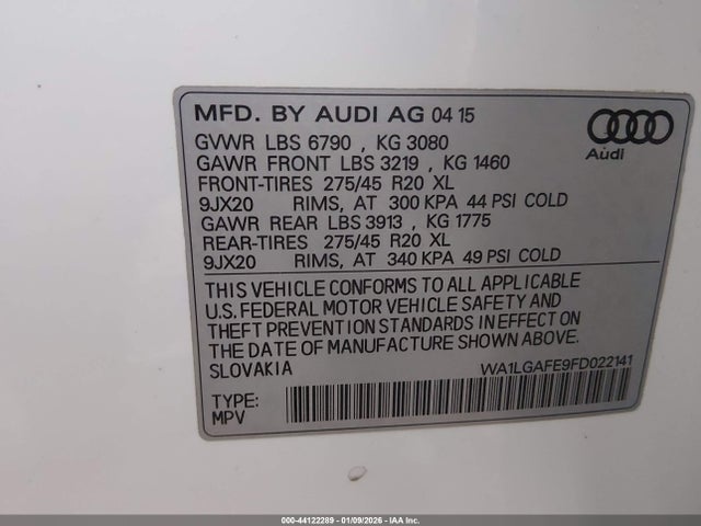 2015 AUDI Q7 WA1LGAFE9FD022141 Photo 8