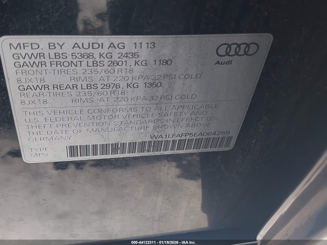 2014 AUDI Q5 WA1LFAFP5EA064259 Photo 8