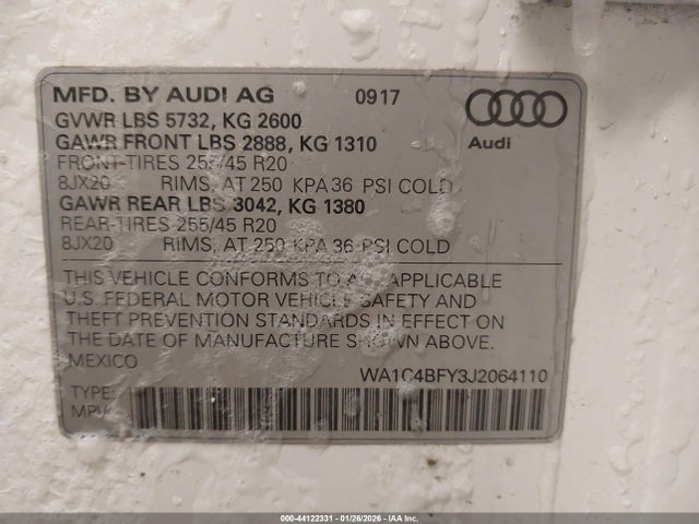2018 AUDI SQ5 WA1C4BFY3J2064110 Photo 8
