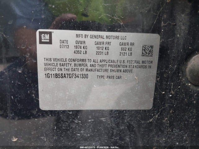 2013 CHEVROLET MALIBU 1G11B5SA7DF341330 Photo 8