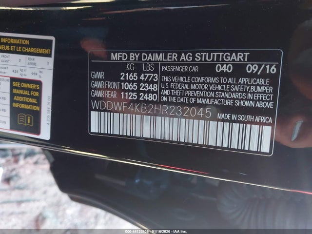 Продажа на аукционе авто 2017 Mercedes-benz C 300 Sport 4matic, vin: WDDWF4KB2HR232045, номер лота: 44122406