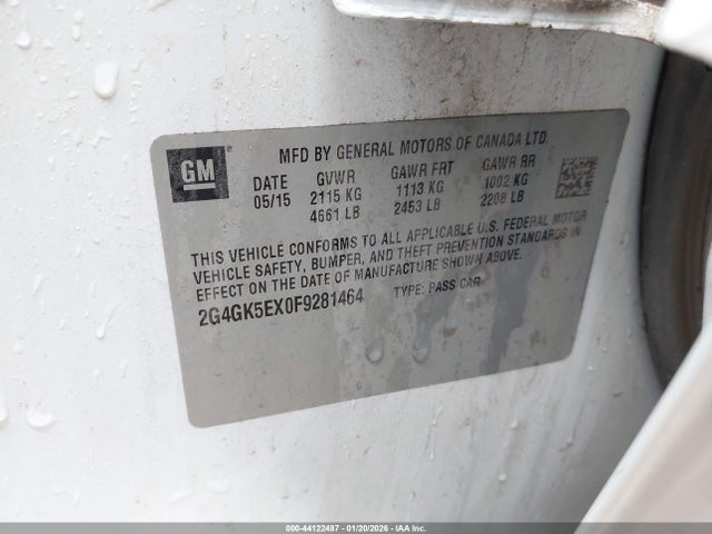 Buick Regal Turbo 2015 2G4GK5EX0F9281464 Image 9