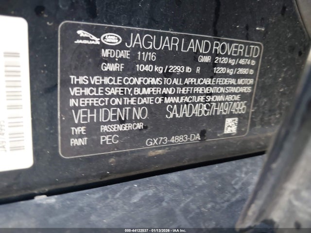 2017 JAGUAR XE SAJAD4BG7HA974995 Photo 8
