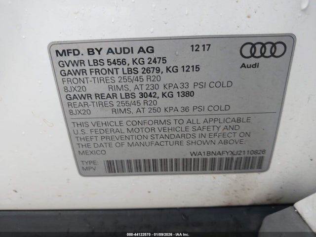 2018 AUDI Q5 WA1BNAFYXJ2110826 Photo 8