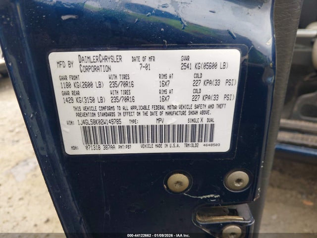 2002 JEEP LIBERTY 1J4GL58K02W149785 Photo 8