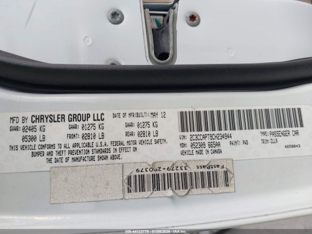 2012 CHRYSLER 300C 2C3CCAPT9CH234944 Photo 8