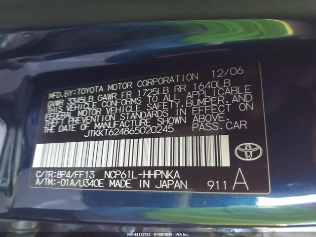 2006 SCION XA JTKKT624865020245 Photo 8