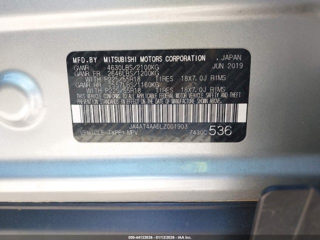 2020 MITSUBISHI ECLIPSE CROSS JA4AT4AA6LZ001903 Photo 8