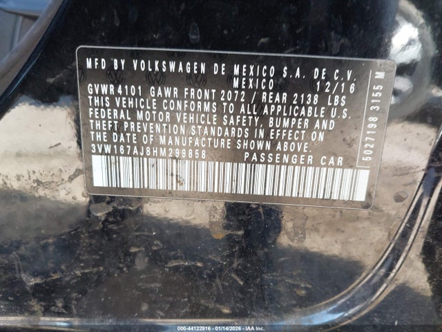 2017 VOLKSWAGEN JETTA 3VW167AJ8HM299858 Photo 8