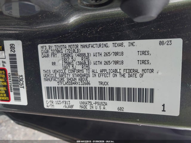 2024 TOYOTA TUNDRA 5TFLA5DB4RX132606 Photo 8