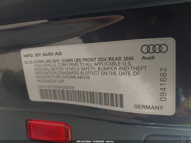 2022 AUDI A5 SPORTBACK WAUCBCF52NA030028 Photo 8