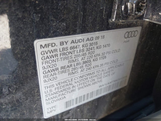 WA1LAAF79KD012075 Audi Q7 55 Premium/55 Se Premium