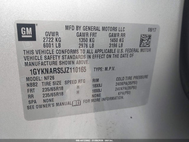 2018 CADILLAC XT5 1GYKNARS5JZ110165 Photo 8