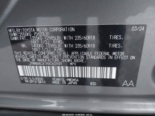 2024 TOYOTA BZ4X JTMABACA1RA060949 Photo 8