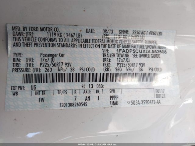 2013 FORD C-MAX ENERGI 1FADP5CUXDL552608 Photo 8