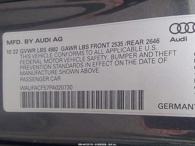 2023 AUDI A5 SPORTBACK WAUFACF57PA020730 Photo 8