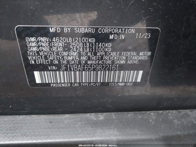 2023 SUBARU WRX JF1VBAF65P9822161 Photo 8