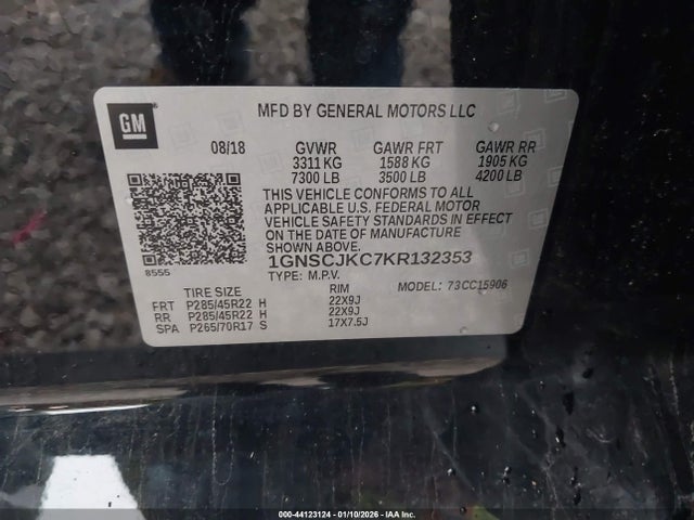 1GNSCJKC7KR132353 Chevrolet Suburban Premier