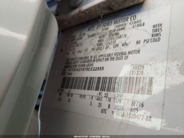 2008 FORD F-250 1FTSW21R78EE22555 Photo 8