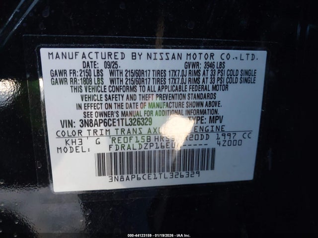 Nissan KICKS SV 2026 3N8AP6CE1TL326329 Image 9