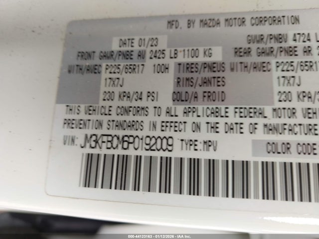 Продаж на аукціоні авто 2023 Mazda Cx-5 2.5 S Preferred, vin: JM3KFBCM6P0192009, номер лоту: 44123163