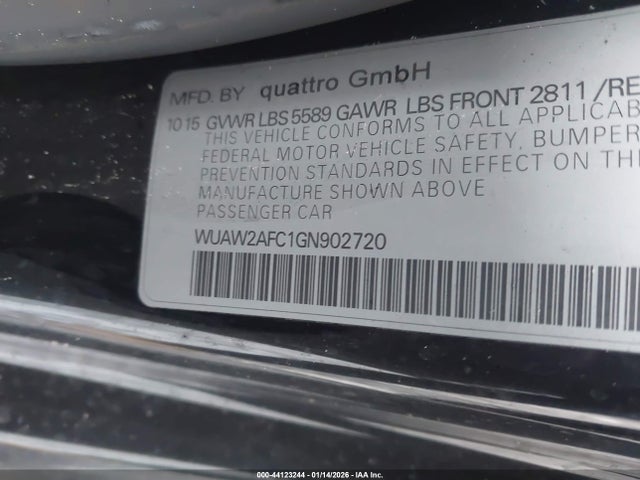 2016 AUDI RS 7 WUAW2AFC1GN902720 Photo 8