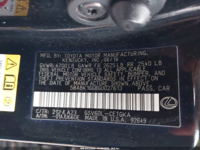 2016 LEXUS ES 350 58ABK1GG8GU027613 Photo 8