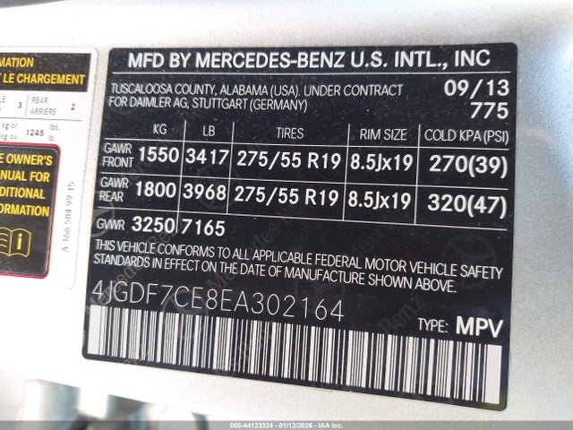 Mercedes-Benz Gl 450 4matic 2014 4JGDF7CE8EA302164 Image 9
