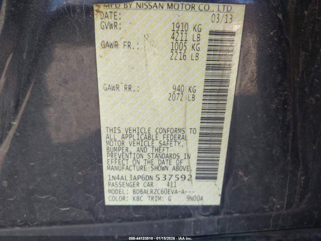 2013 NISSAN ALTIMA 1N4AL3AP6DN537592 Photo 8