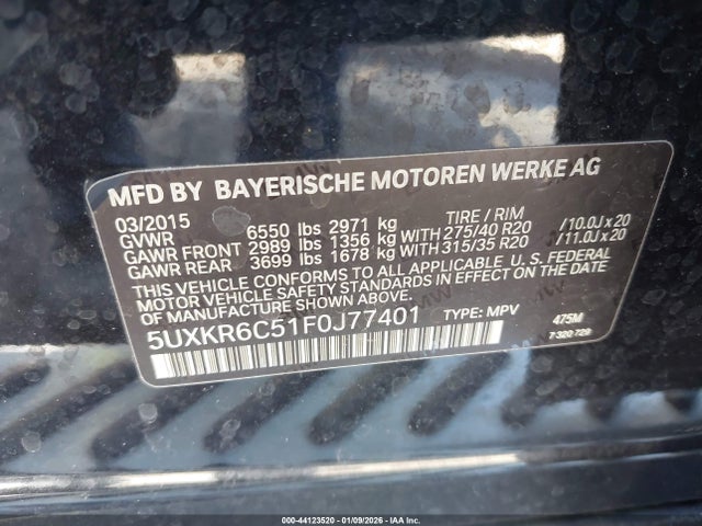2015 BMW X5 5UXKR6C51F0J77401 Photo 8