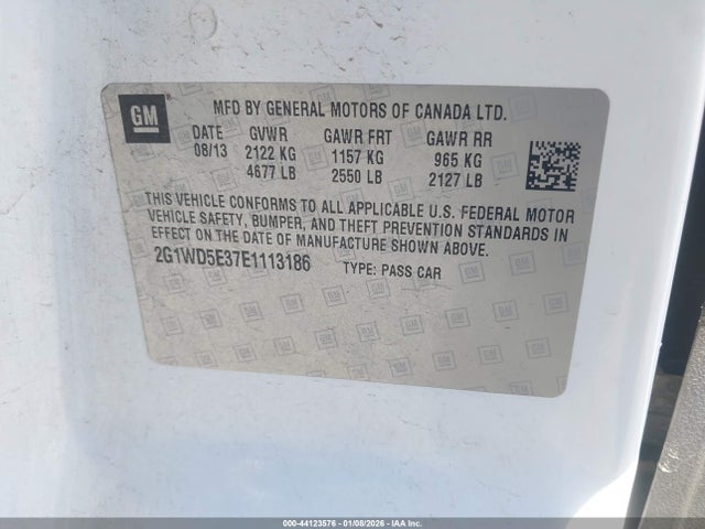 2G1WD5E37E1113186 Chevrolet IMPALA LIMITED POLICE