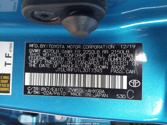 JTDL9RFU1L3017393 Toyota Prius Xle Awd-e