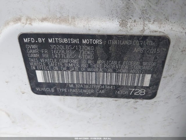 2015 MITSUBISHI MIRAGE ML32A3HJ7FH049441 Photo 8
