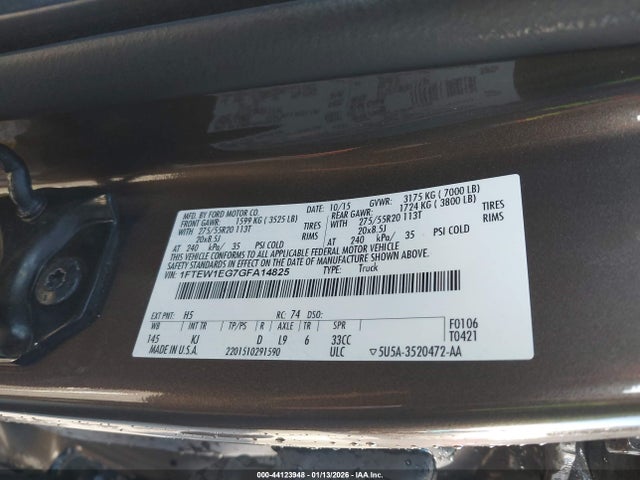 Ford F-150 King Ranch 2016 1FTEW1EG7GFA14825 Image 9