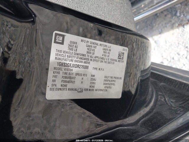 44124071 :رقم المزاد ، 1GKS2GEJXDR276088 vin ، 2013 Gmc Yukon Hybrid Denali مزاد بيع