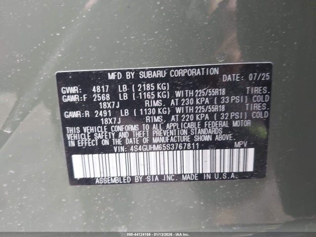 4S4GUHM65S3767811 Subaru Crosstrek Limited