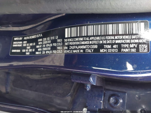 2021 ALFA ROMEO STELVIO ZASPAJAN6M7D13599 Photo 8