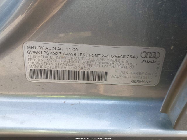 2010 AUDI A4 WAUFFAFL0AN033615 Photo 8