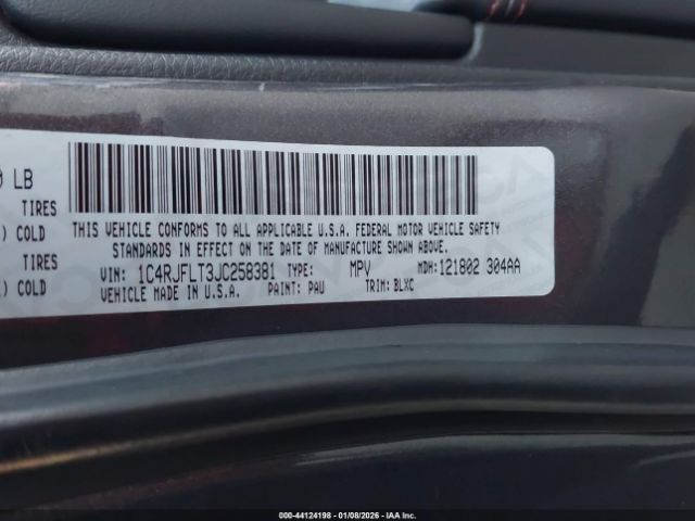 2018 JEEP GRAND CHEROKEE 1C4RJFLT3JC258381 Photo 8