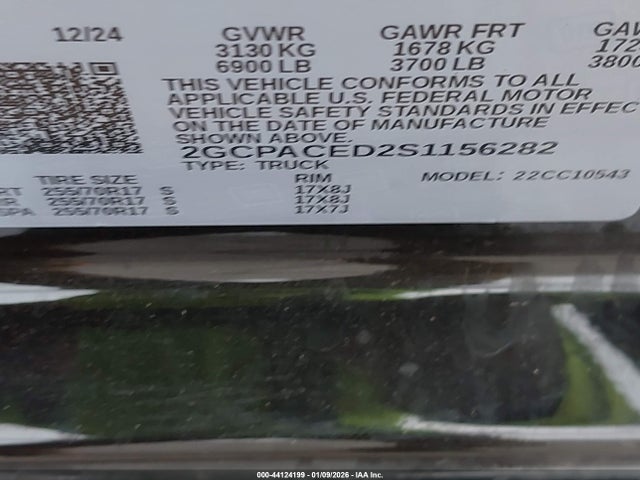 2GCPACED2S1156282 Chevrolet Silverado 1500 2wd Short Bed Lt