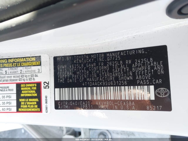 Toyota CAMRY SE 2025 4T1DAACK9SU631256 Image 9