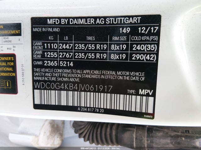 WDC0G4KB4JV061917 Mercedes-Benz Glc 300 4matic