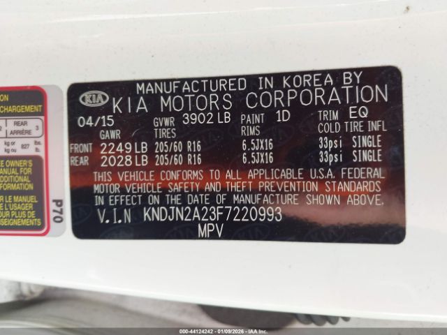 2015 KIA SOUL KNDJN2A23F7220993 Photo 8