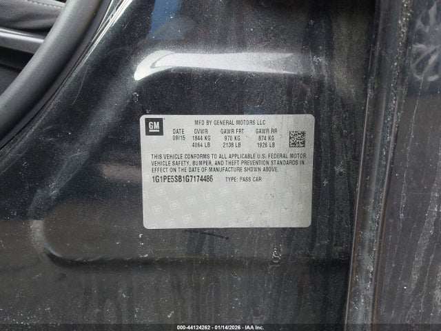 1G1PE5SB1G7174486 Chevrolet Cruze Limited 1lt Auto