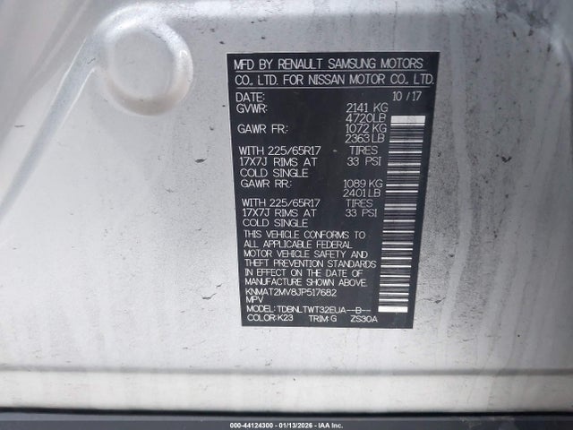 Nissan ROGUE SV 2018 KNMAT2MV8JP517682 Image 9