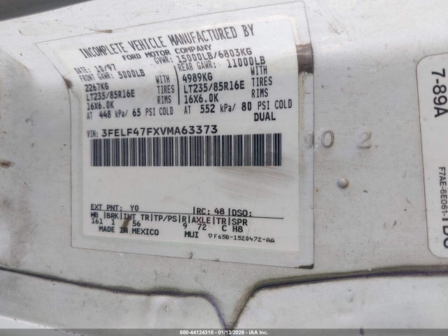 Продаж на аукціоні авто 1997 Ford F-super Duty Xl, vin: 3FELF47FXVMA63373, номер лоту: 44124310