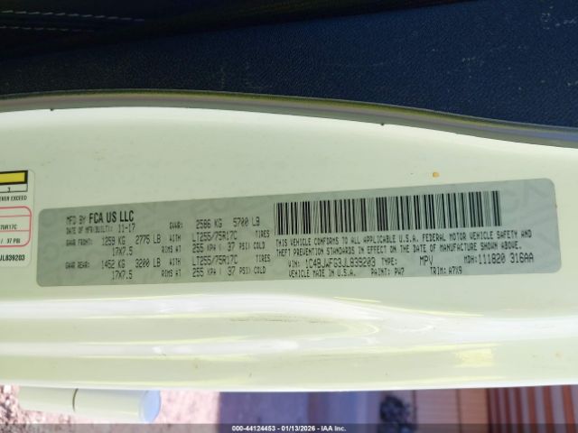 2018 JEEP WRANGLER JK UNLIMITED 1C4BJWFG3JL839203 Photo 8