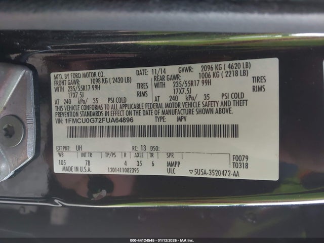 2015 FORD ESCAPE 1FMCU0G72FUA64896 Photo 8