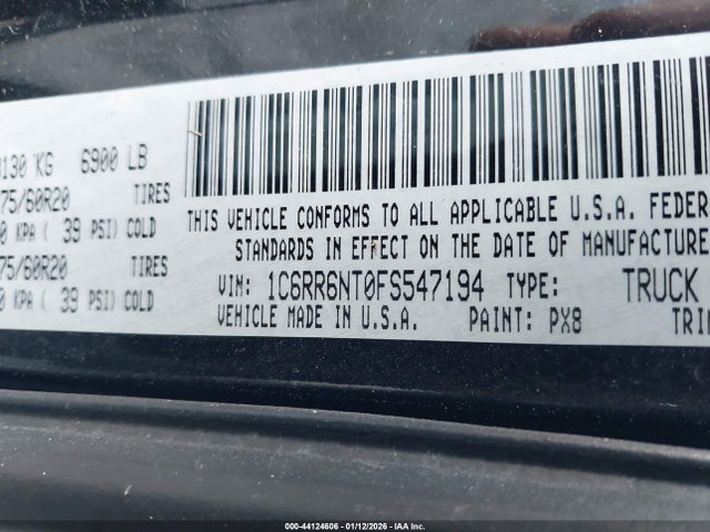 1C6RR6NT0FS547194 RAM 1500 Laramie